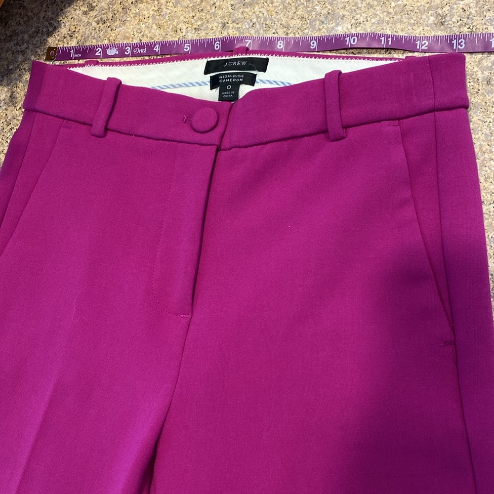 NWT J. Crew High Rise Cameron Pants 0 Style H6573 Color BPL - Picture 5 of 17